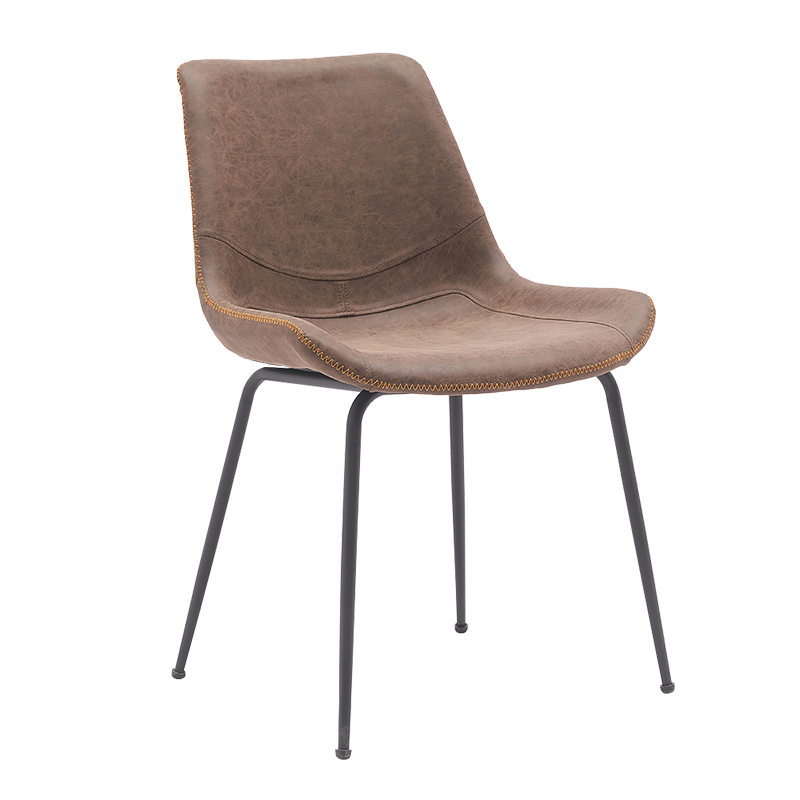 Brunt metal ben Mid-back Accent spisestuestole (Y-C12)