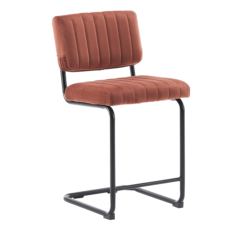 Camel Velvet Bordstole med lav ryghøjde (Y-C02)