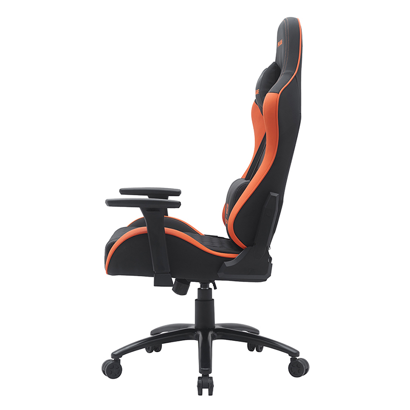 Orange moderne drejelig spillestol med justerbare 3D-armlæn (T-7122)